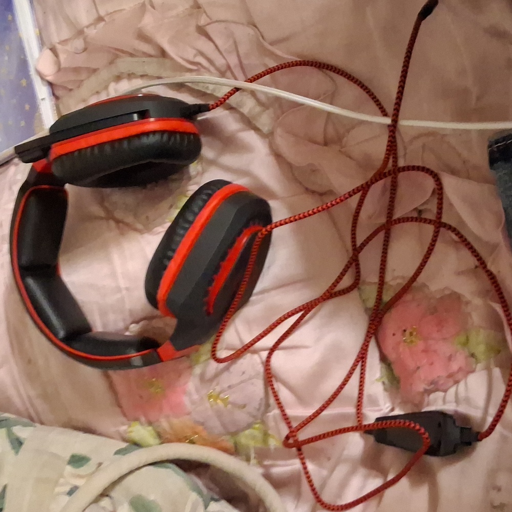 Black and Red Over-Ear Headphones